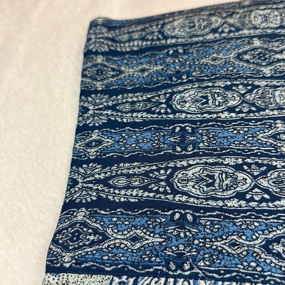 Hester & Orchard Blue Paisley Print Rayon Pull-on Boho Wide Leg Lounge Pants XL - Picture 10 of 10